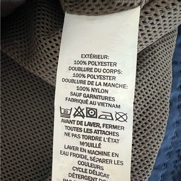 L.L. Bean Men's Jacket Poly Mesh Liner Front Zip Windbreaker Navy Blue Medium - Picture 16 of 16